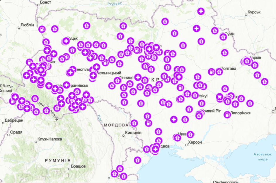 В Україні оновили мапу з "Пунктами незламності": що змінилося